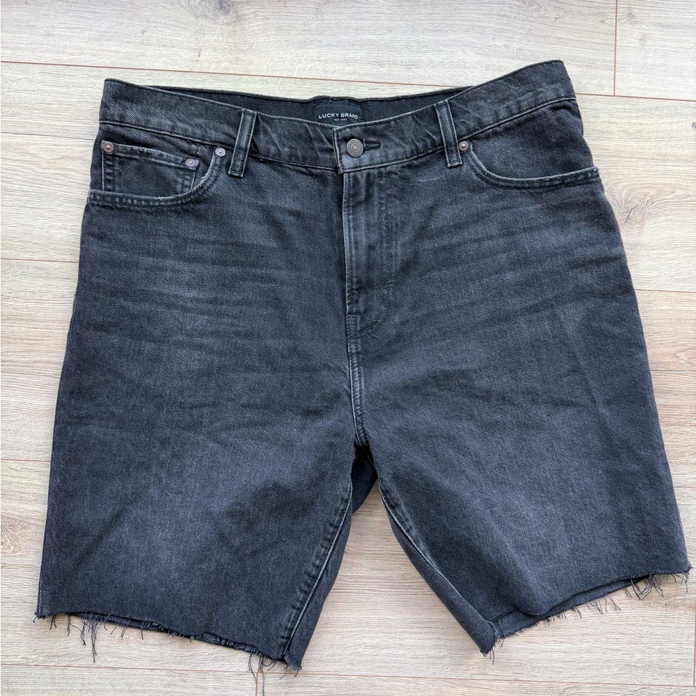 Lucky Brand Men's Black Cutoff Denim Shorts size 33